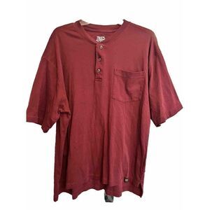 Gravel Gear T Shirt XL Mens Teflon Henley Pocket Crew Neck Solid Cotton.      Ff